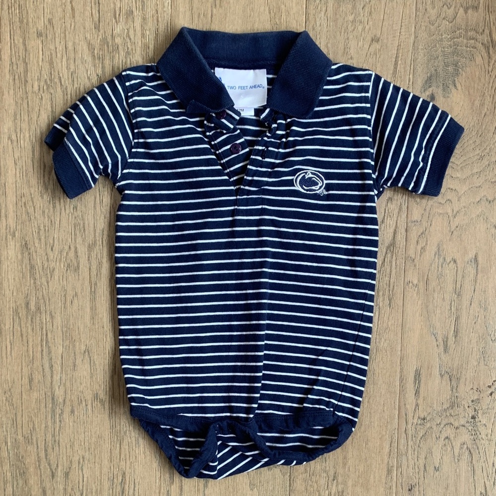 Two Feet Ahead Striped Penn State Golf Creeper